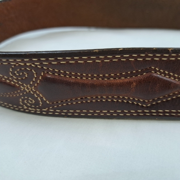 Illinois State Seal Solid Brass Award Design 1st Edition Buckle & Leather Belt - Picture 4 of 10